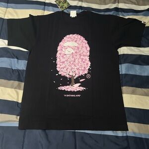 Bape Sakura Tree Black Tee | Size Medium